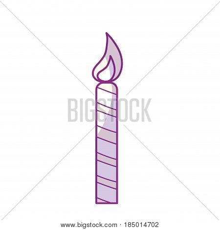 silhouette candle party to cebrate happy birthday, vector illustration