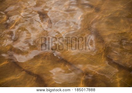 Yellow water with iron in the north river