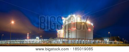Lng terminal of Lech Kaczynski in Swinoujscie Poland