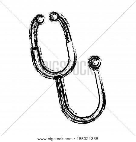 sthetoscope tool icon over white background. vector illustration