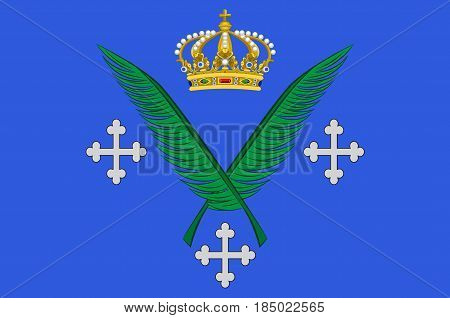 Flag of Saint-Etienne is the capital of the Loire department in eastern central France