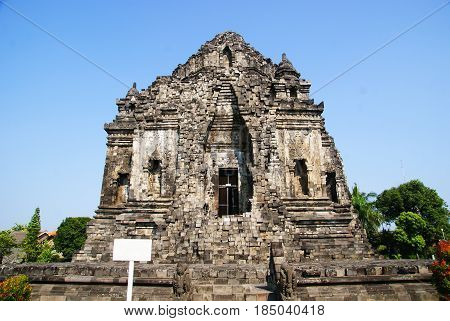 Kalasan temple is located in Kalibening village, Tirtamani, Sleman Regency, Yogyakarta, Indonesia