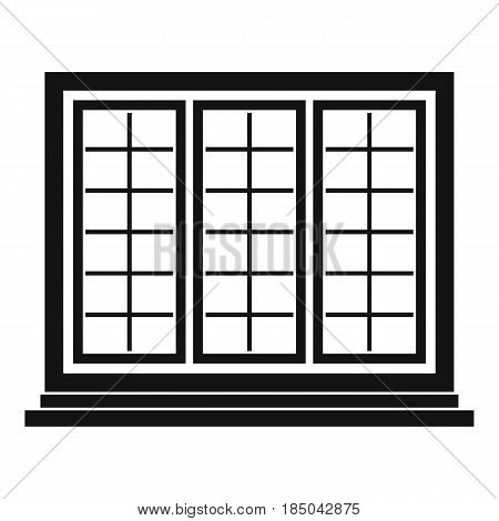Wooden tricuspid window icon in simple style isolated vector illustration