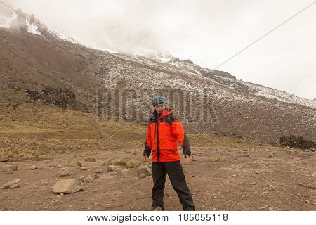 Track on Kilimanjaro on the Machame Route Whiskey. 3 day on the way