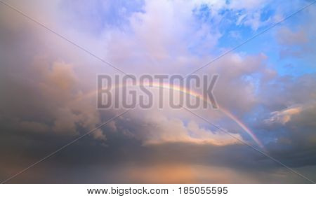 rainbow sky spring / bright spring picture rainbow sky