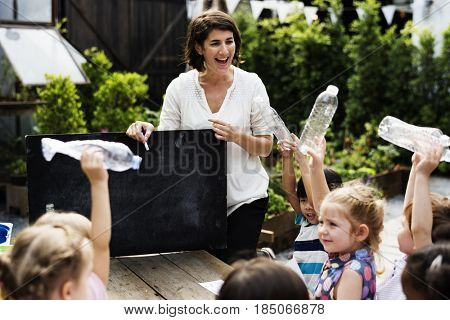 Recycle environment conservation student study