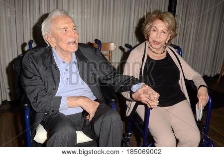 LOS ANGELES - MAY 4:  Kirk Douglas, Anne Douglas at the 25th Anniversary of the Anne Douglas Center at the LA Mission on May 4, 2017 in Los Angeles, CA