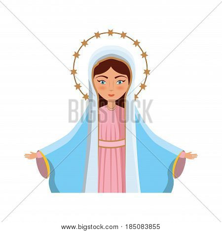 Holy virgin mary icon vector illustration design