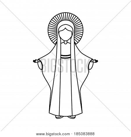 Holy virgin mary icon vector illustration design