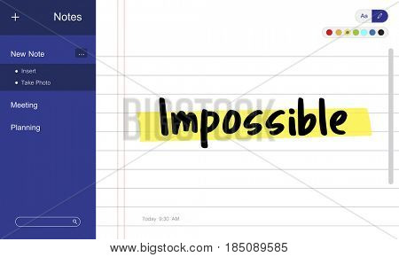 Business Note Target Mission Concept