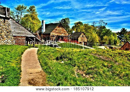 Saugus Iron Works National Historic Site is a National Historic Site located about 10 miles (16 kilometers) northeast of Downtown Boston in Saugus, Massachusetts. It is the site of the first integrated ironworks in North America, founded by John Winthrop 