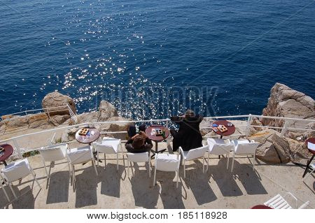 26 march 2009-Dubrovnick-croazia- View of the Tyrrhenian Sea from dubrovnik city