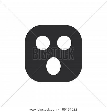 Face With Open Mouth emoji. glyph icon vector emoticon