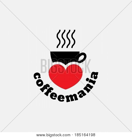Template for logo label t-shirt print poster emblem for coffee house cafe coffee shop restaurant coffee store teahouse etc. Vector illustration.