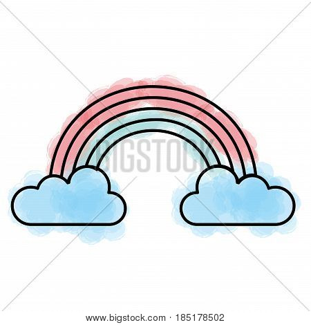 cute fantasy rainbow icon vector illustration design