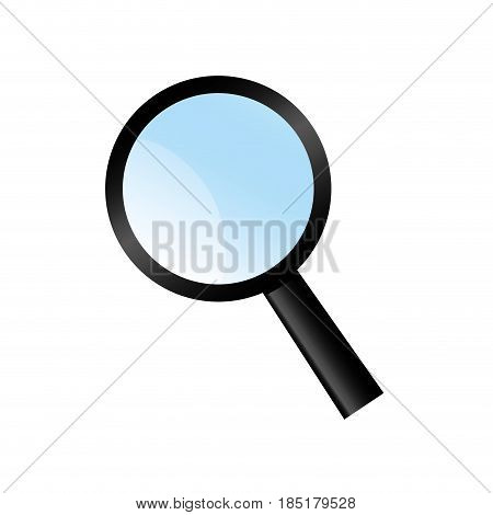 magnifying glass icon over white background. vector illustration
