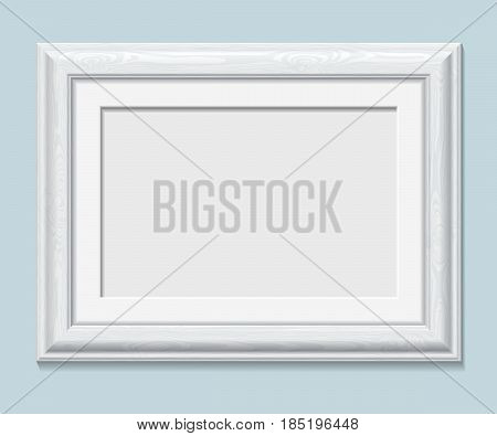 Horizontal Rectangular White Frame A4, Vector