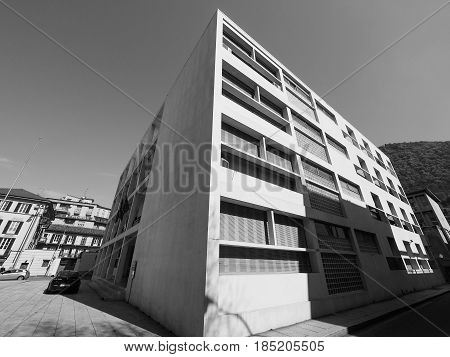 Casa Del Fascio In Como In Black And White