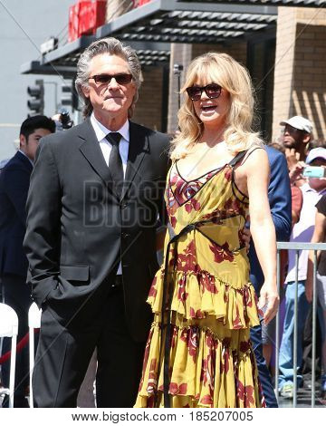 LOS ANGELES - MAY 4:  Kurt Russell, Goldie Hawn at the Kurt Russell and Goldie Hawn Star Ceremony on the Hollywood Walk of Fame on May 4, 2017 in Los Angeles, CA