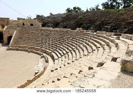 The ancient city of Beit She'an is located in the north of Israel in the Jordan Valley