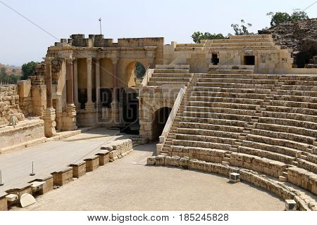 The ancient city of Beit She'an is located in the north of Israel in the Jordan Valley