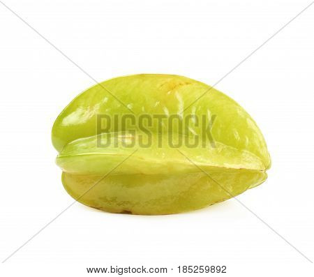 Carambola fruit isolated over the white background
