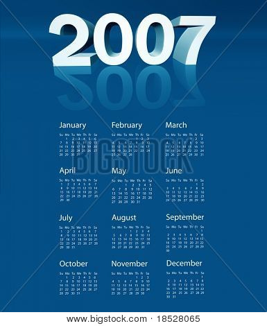 Kalendarz na rok 2007