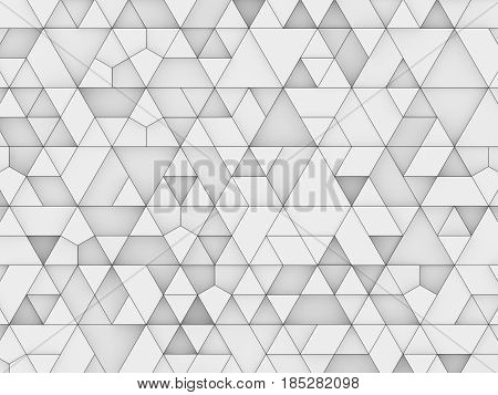 Equilateral Triangles - White Abstract Background