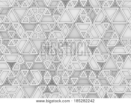 Equilateral Triangles - White Abstract Background