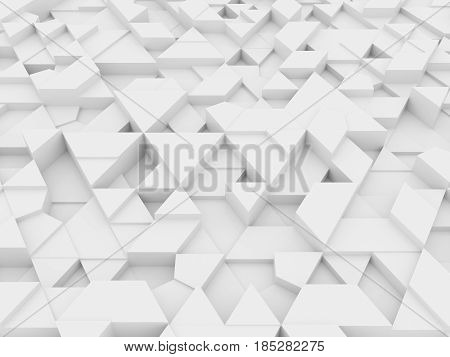 Equilateral Triangles - White Abstract Background