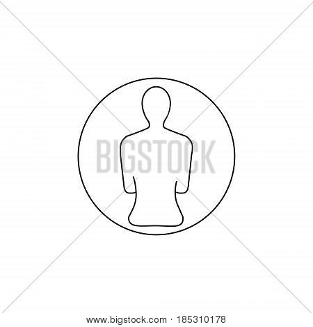 User icon vector lined icon add a friend contacts icon black and white