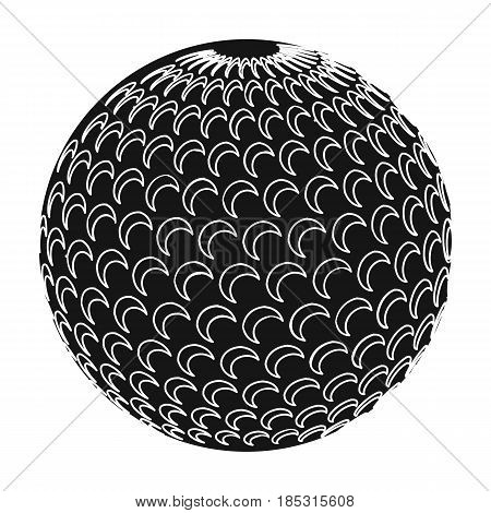Golf ball.Golf club single icon in black style vector symbol stock illustration .
