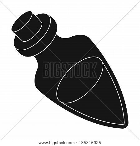 Vessel with olive oil.Olives single icon in black style vector symbol stock illustration .