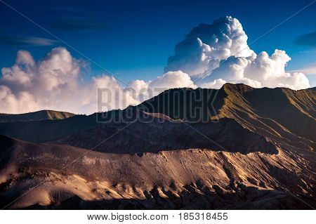 Mount Bromo Volcanoes In Bromo Tengger Semeru National Park, East Java, Indonesia