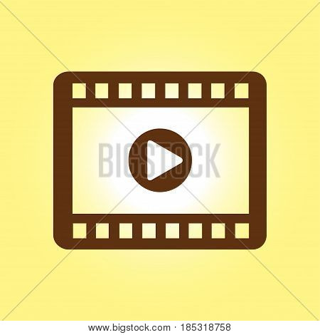 Video icon. Flat design style. Movie premiere. Live video Calendar.
