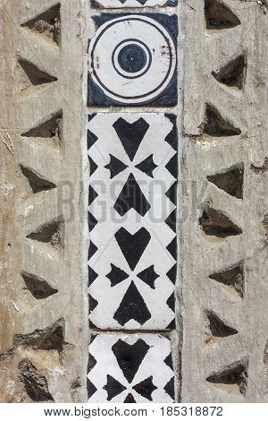 Detail of a wall of Villa Cimbrone in the Amalfi Coast Italy Europe to understand a concept of architecture and industrialization