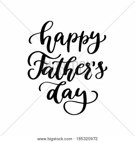 Father's Day vector card with handwritten lettering. Decorative typography holiday illustration. Great for banner, poster, greeting card, sale, flyer or cupon
