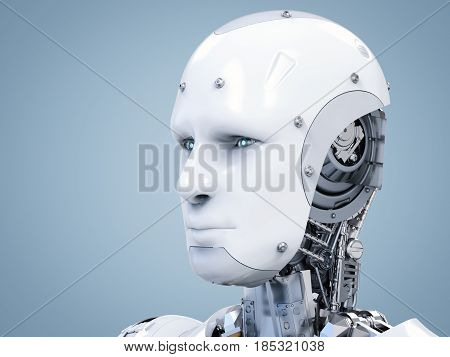 Cyborg Face Or Robot Face