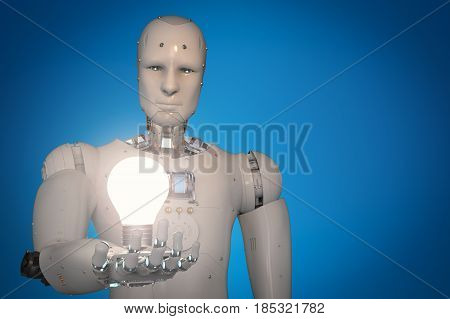 Android Robot Holding Light Bulb