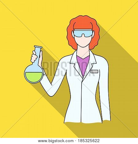 Chemist.Professions single icon in flat style vector symbol stock illustration .
