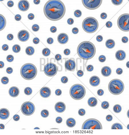 Seamless colorful flat compass pattern for your design