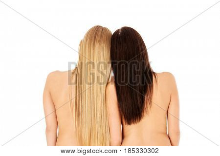 Long hair. Hairstyle. Hair salon. Woman with healthy hair.