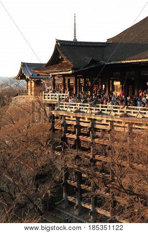 Main Hall Of Kiyomizu Dera In Kyoto, Japan (evening Scene)