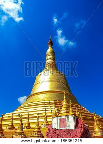 Shwemawdaw Pagoda In Myanmar.