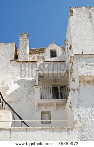 Characteristic alleyway of Locorotondo. Puglia. Southern Italy.
