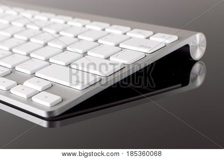 close up Computer keyboard on table background