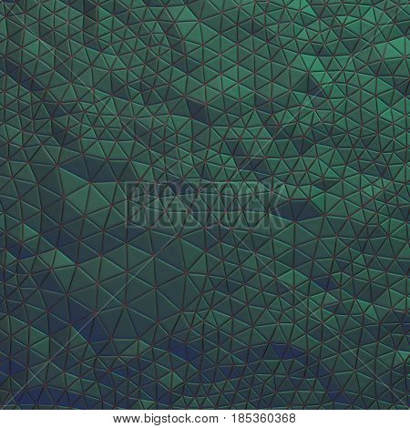 Abstract, eometric triangle green mosaic background. 3d rendering