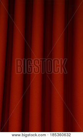 Heavy Dark Red Pleated Felt Curtain Background