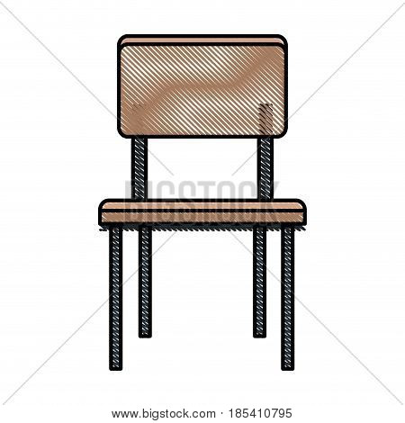 drawing chair seat furniture wooden vector illustration
