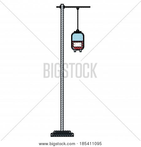 drawing bag blood hang donation medicine vector illustration